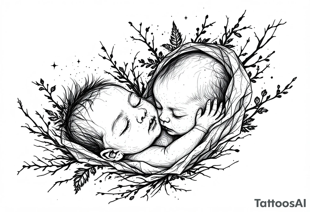 Idea for your first daughter born tattoo idea