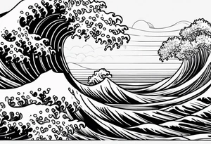 Waves on wrist tattoo idea