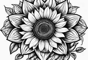 Sunflower infinity symbol tattoo idea
