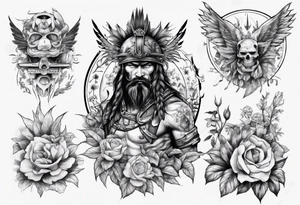Warrior in the garden tattoo idea