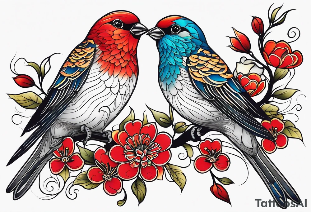 Love birds tattoo idea