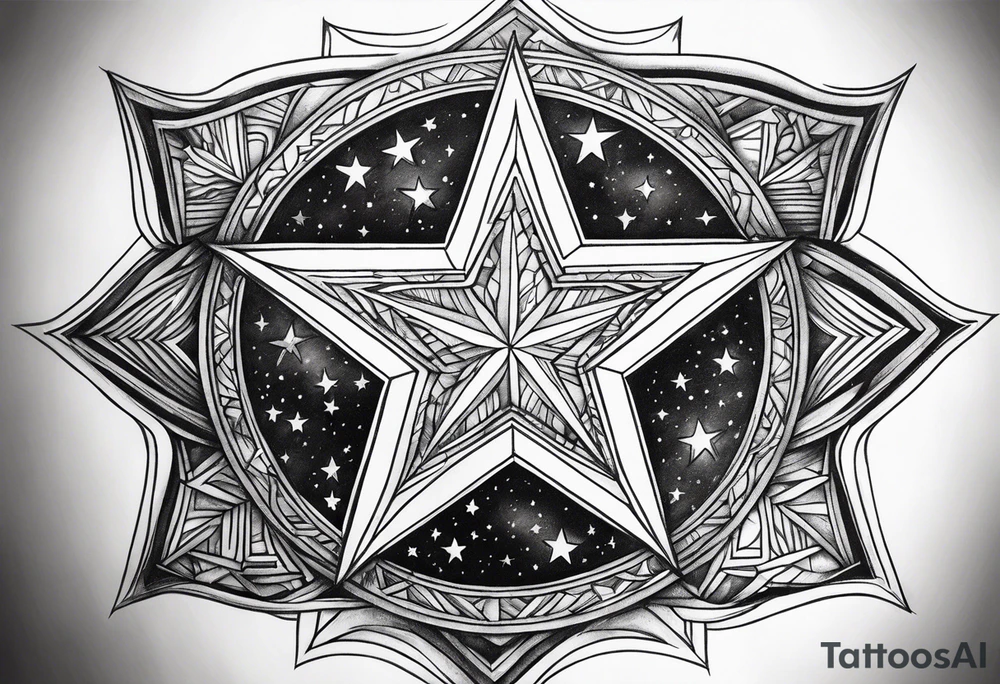 A star in the sky tattoo idea