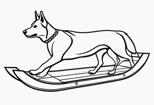 dog sled tattoo idea