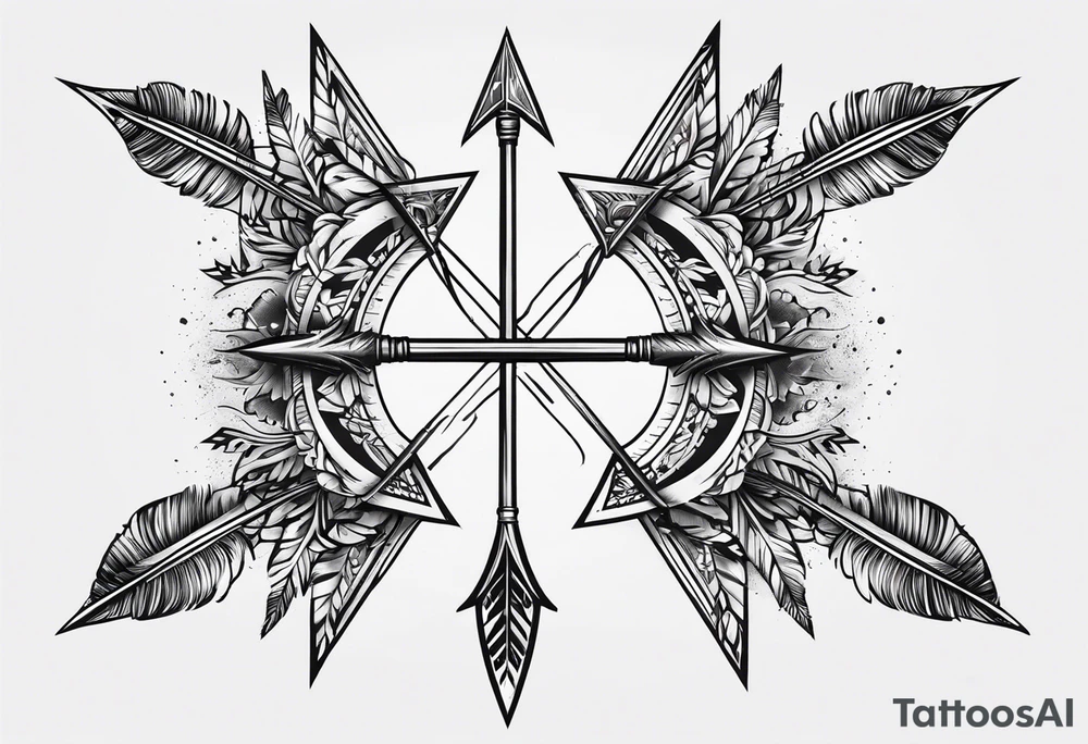 two parrallel arrows tattoo idea
