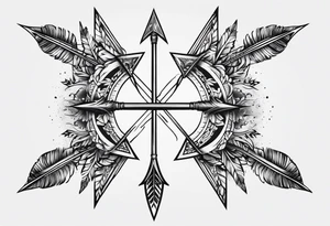 two parrallel arrows tattoo idea