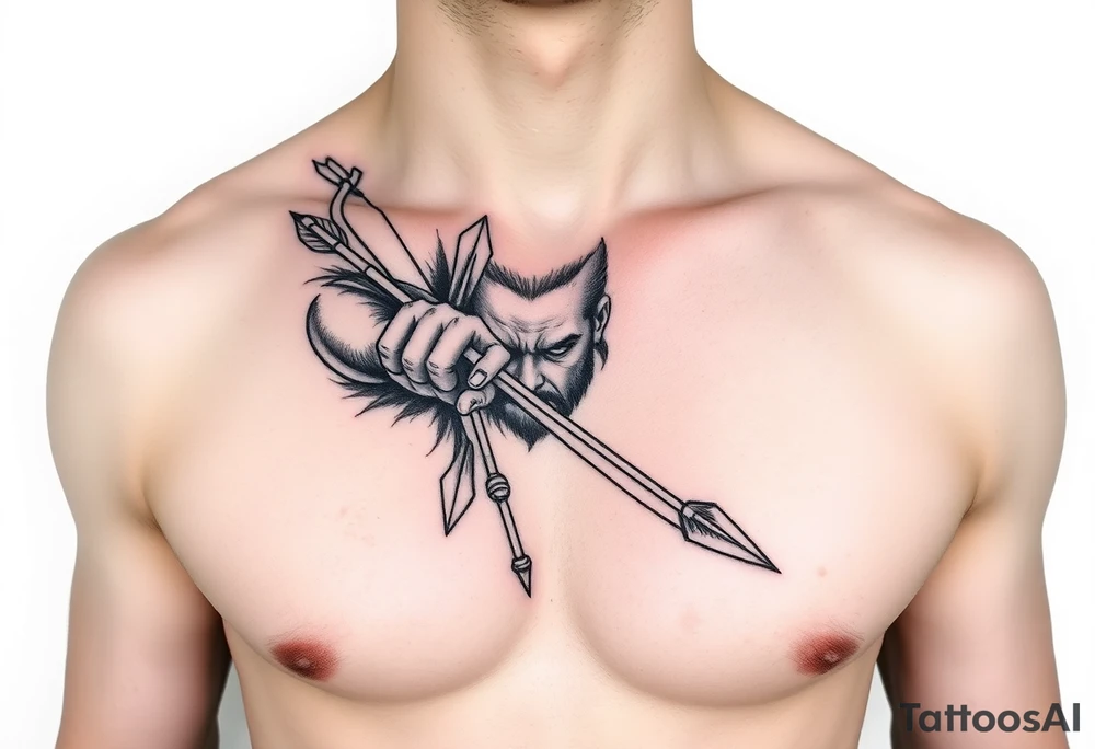 archer with arrows tattoo idea