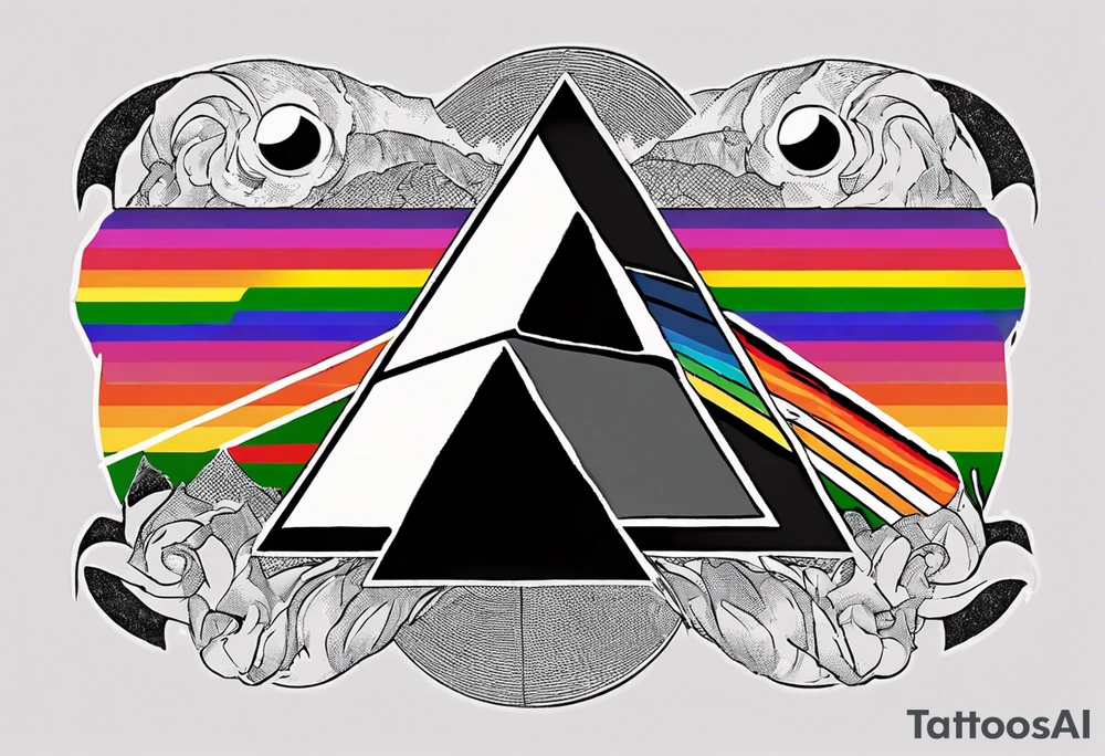 Pink Floyd album cover dark side of the moon. Gay pride tattoo idea
