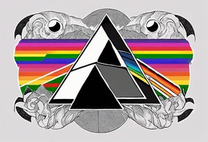 Pink Floyd album cover dark side of the moon. Gay pride tattoo idea
