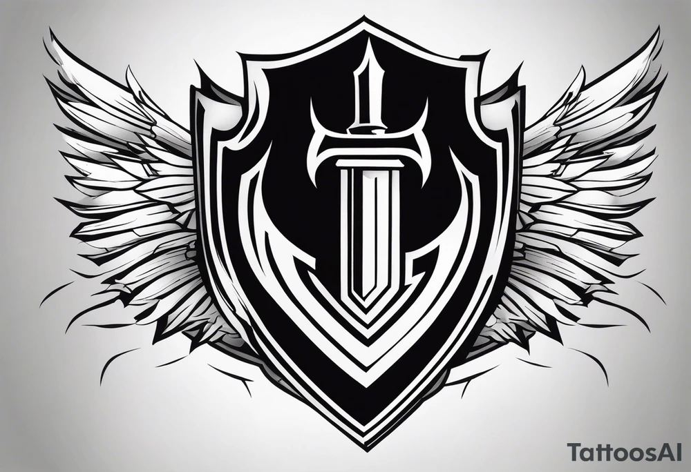 Valhalla sword shield lightning tattoo idea