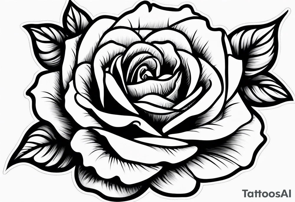 black out rose tattoo idea