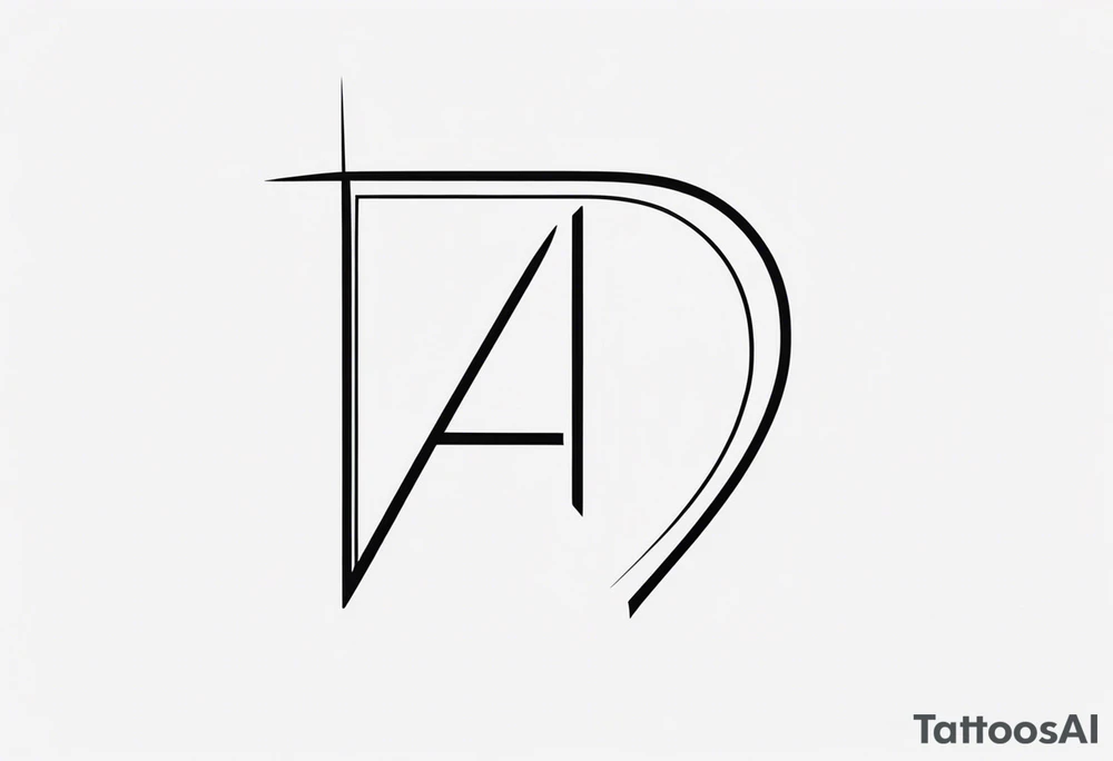 unique symbol with the letters T, A, J, W, D tattoo idea unique symbol with the letters T, A, J, W, D tattoo idea