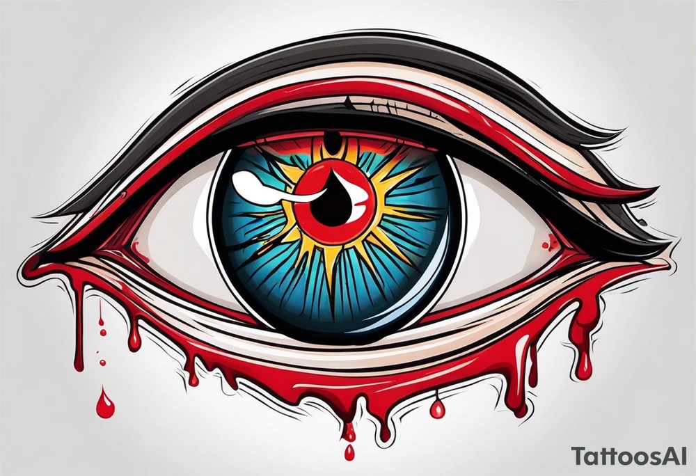 Bleeding Alucard eye tattoo tattoo idea