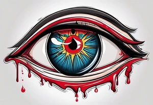 Bleeding Alucard eye tattoo tattoo idea