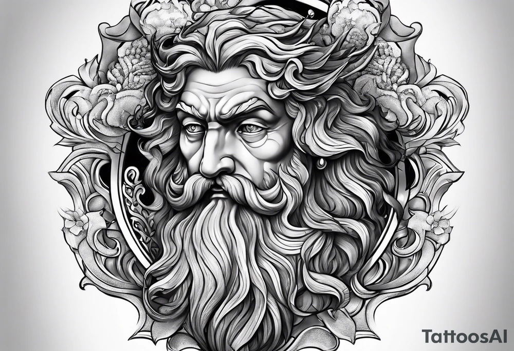 Poseidon mit umhang tattoo idea
