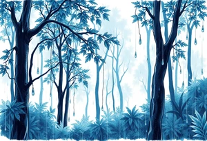 rain forest background
blue rain drops tattoo idea