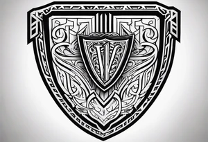 Valhalla steps shield tattoo idea