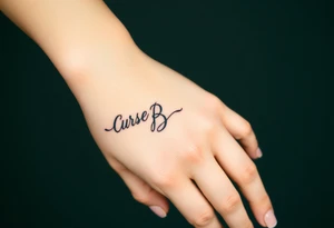 Cursive “B” tattoo idea