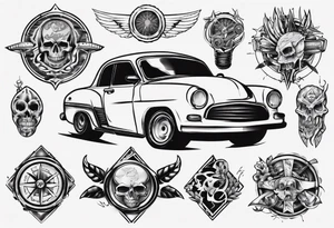 Car parts tattoo idea