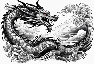 dragon japanese sleeve tattoo idea