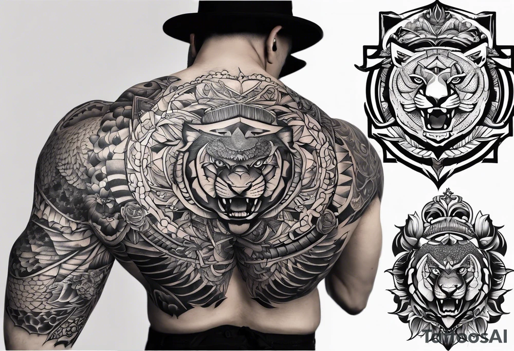 Dwie twarze dwu licowość tattoo idea