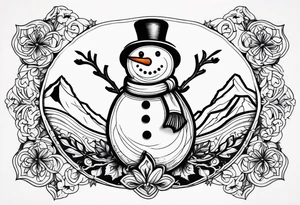 snowman tattoo idea