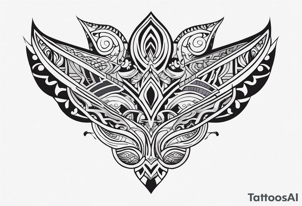 Maori back and neck tattoo design tattoo idea