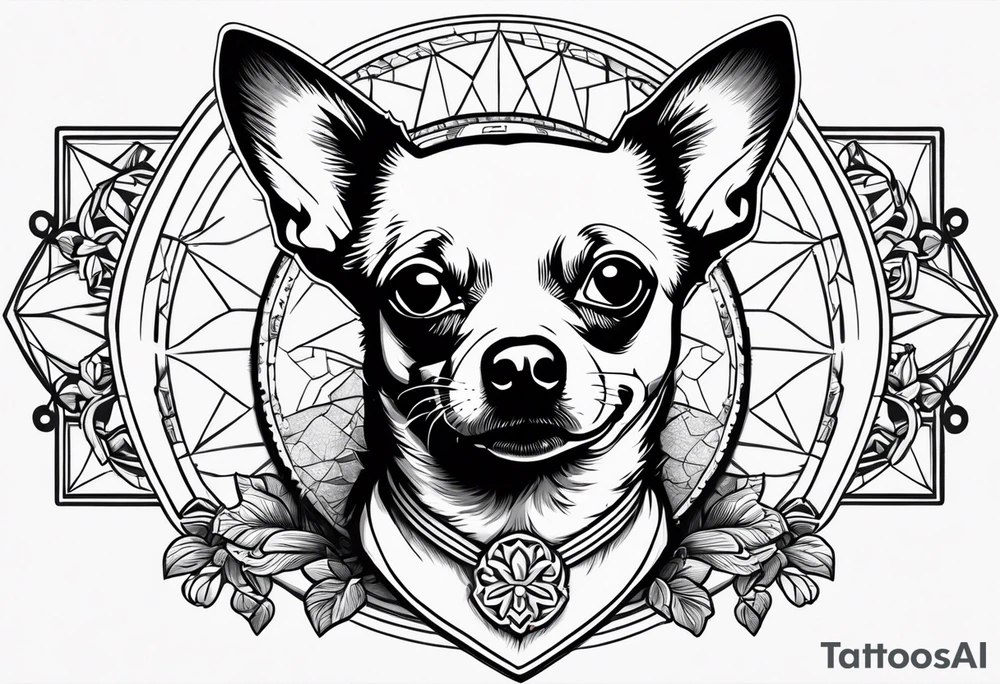 Lab head 
Pit head
Chihuahua head tattoo idea