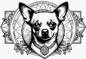 Lab head 
Pit head
Chihuahua head tattoo idea