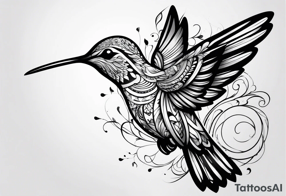 one hummingbird tattoo idea