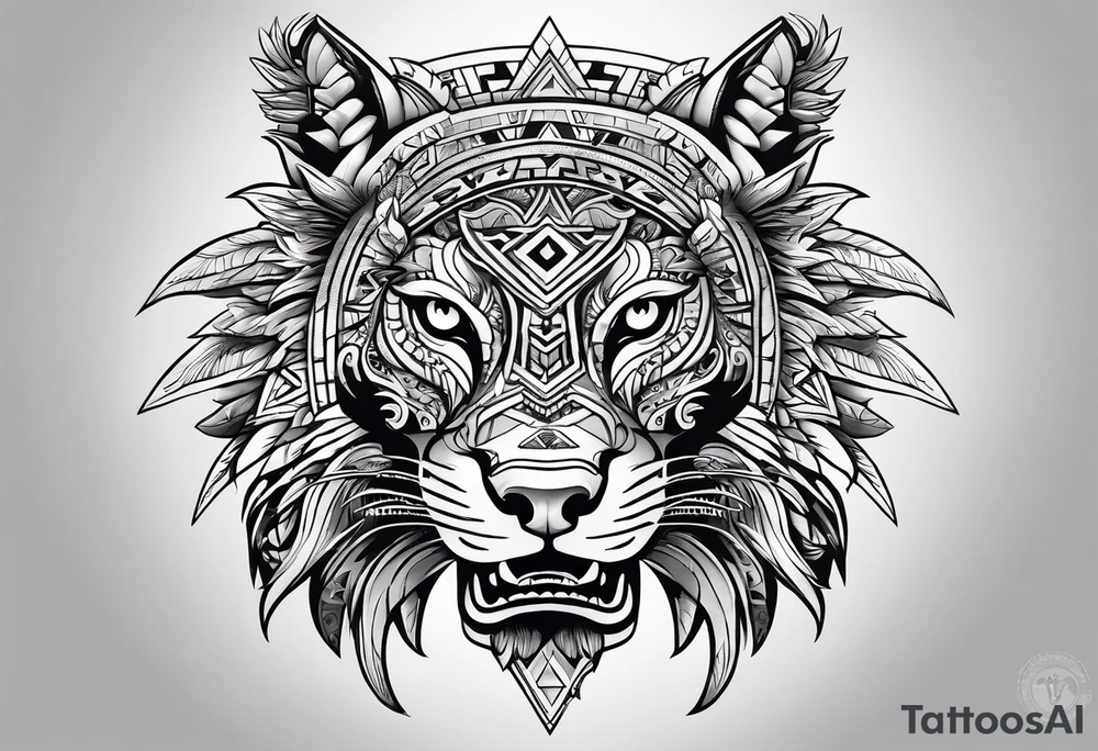 Aztec animal tattoo idea