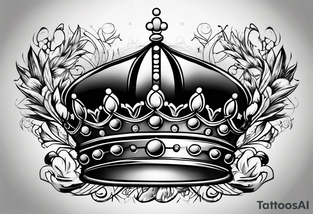 Crown with Gemini symbol tattoo idea