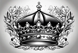 Crown with Gemini symbol tattoo idea