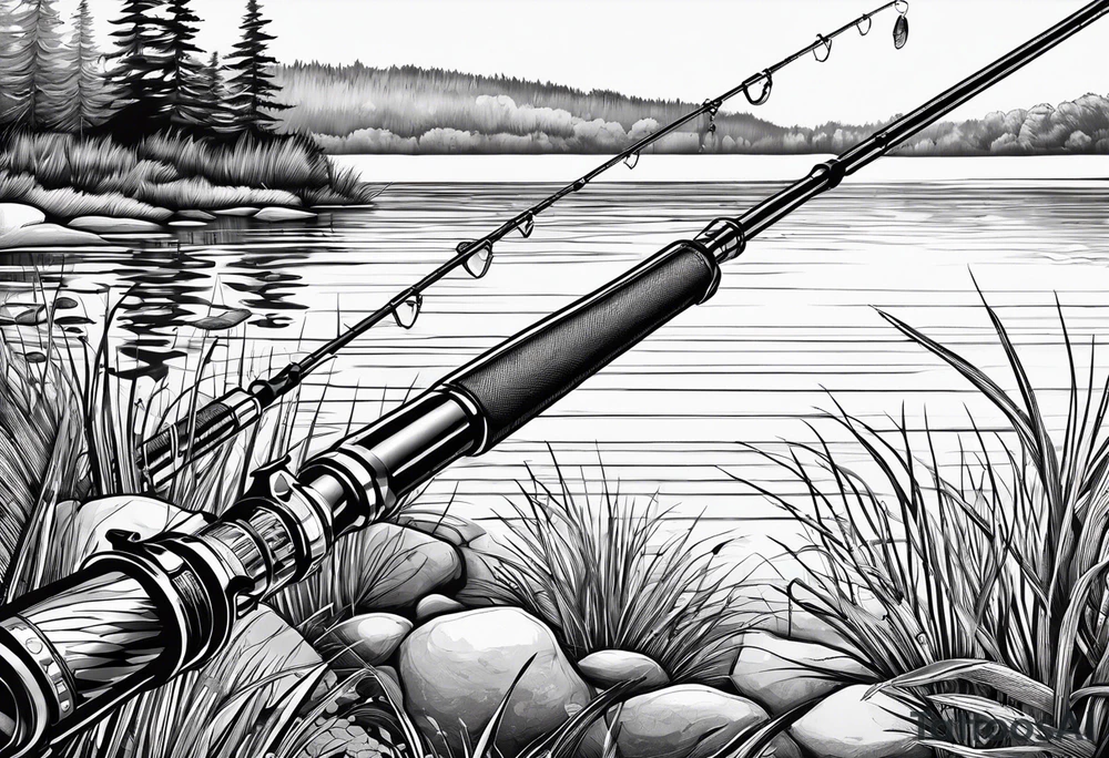 Fishing rod on a lake bank
do not put a fish in the picture tattoo idea