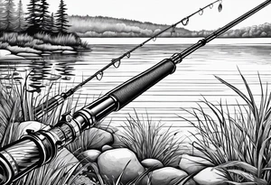 Fishing rod on a lake bank
do not put a fish in the picture tattoo idea