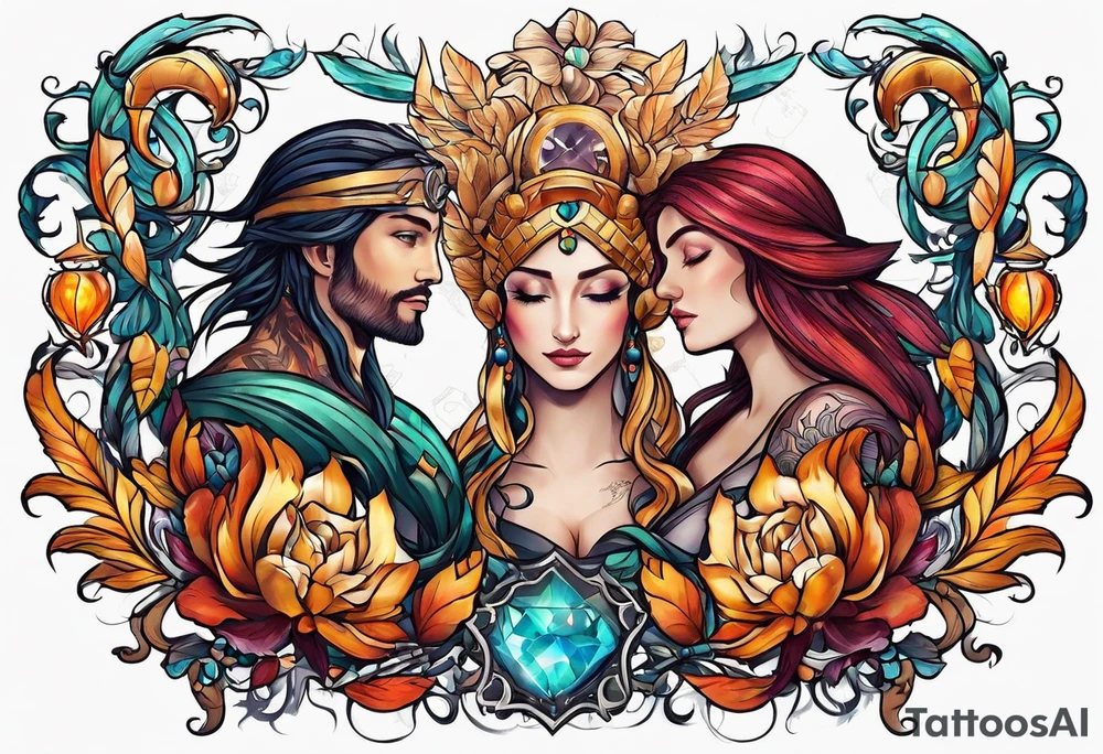 virgo and scorpio merged tattoo idea