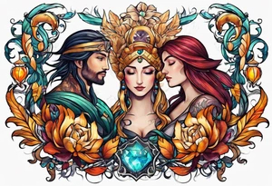 virgo and scorpio merged tattoo idea