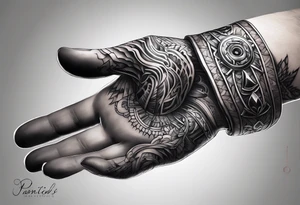 Cyber hand tattoo idea