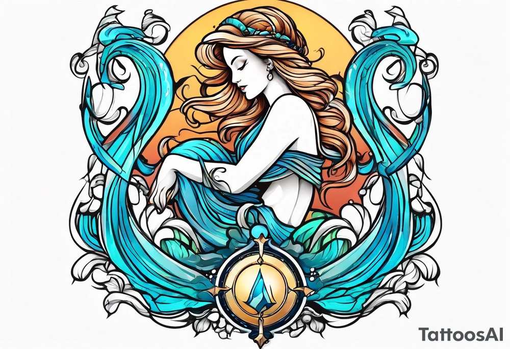 Aquarius
sign tattoo idea