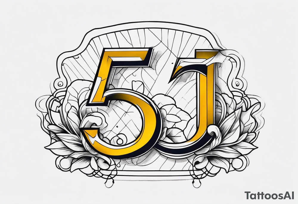 the number 5 tattoo idea