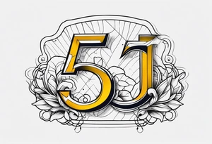 the number 5 tattoo idea
