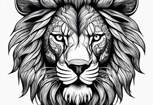 lion showing teeth tattoo idea