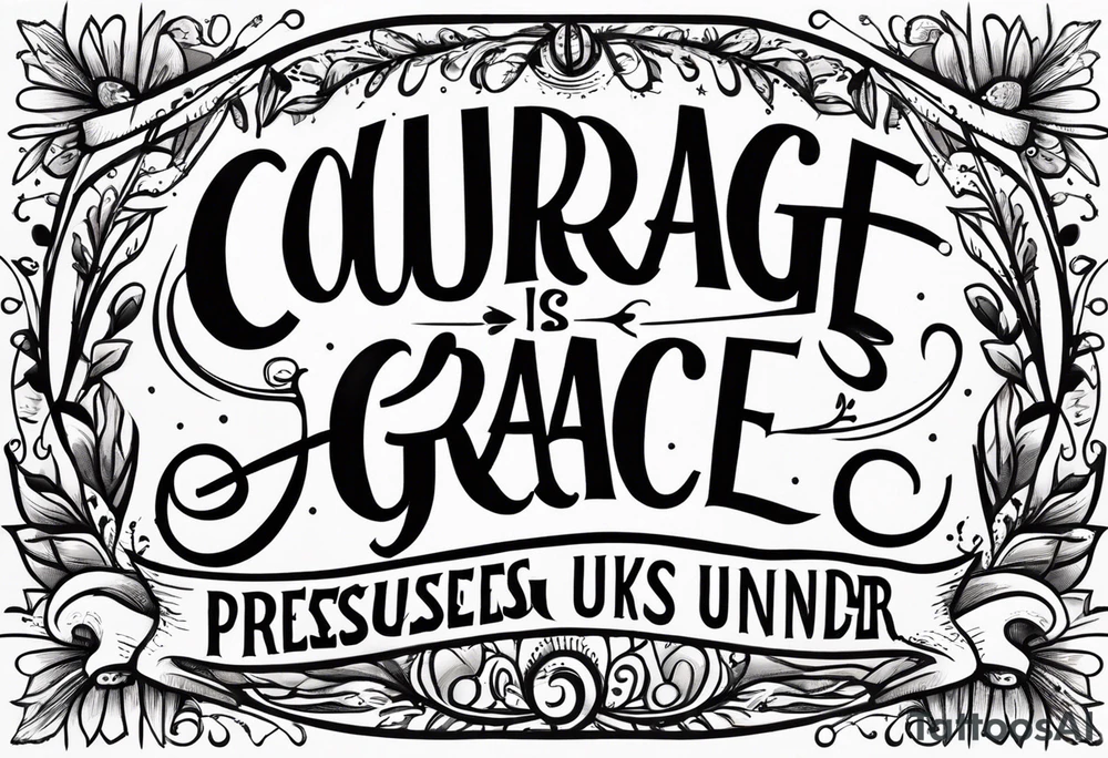 Courage is grace under pressure. tattoo idea