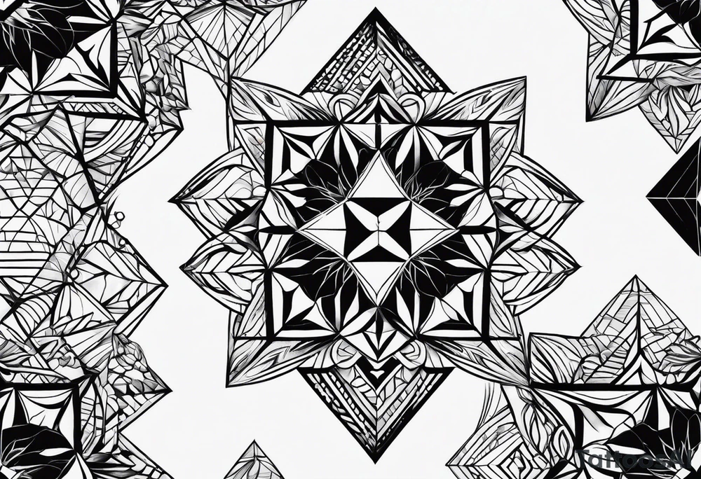 Diamond pattern shapes tattoo idea