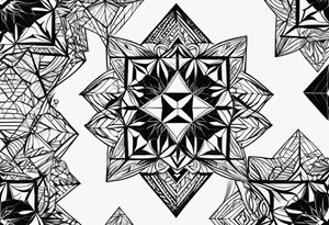 Diamond pattern shapes tattoo idea
