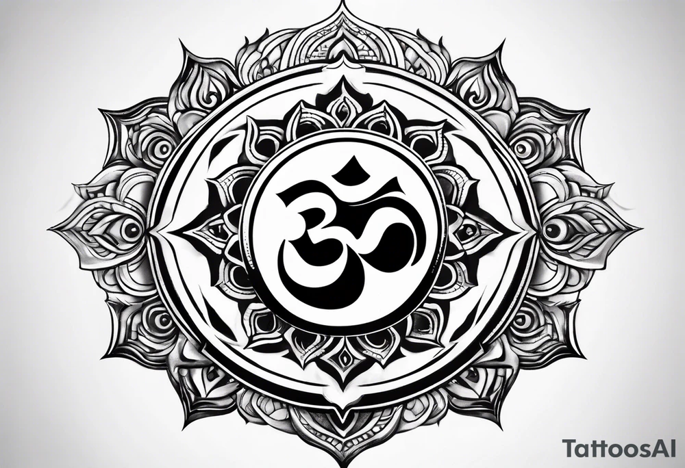 Powerful om symbol tattoo idea