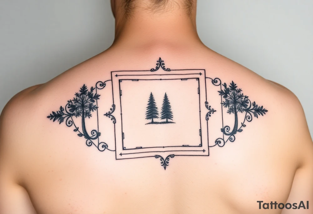 inspiration: my childhood home had an arrangement of tiles in the formation of golden ratio. use this to create a tattoo for me with NO COLOURS using the idea of tiles and golden ratio. placement on upper outer arm or top of bicep so not too big. give me a range of ideas (including some without using tiles, and just the golden ratio). I want to symbolise how nature is made from golden ratio. also give ideas including trees as my garden had this arrangement surrounded by trees. the golden ratio was in a rectangular form. also show me ideas of tattoos placed on bicep not on the back tattoo idea