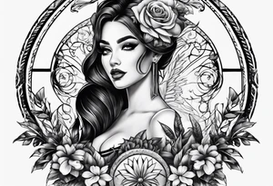 The name Darlene on chest tattoo idea