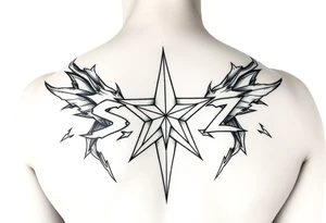 Edgy cybersigilism “Starz” tattoo idea
