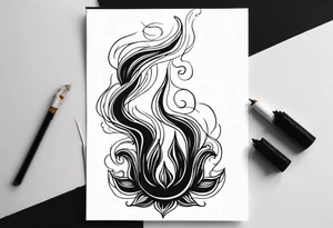 Draw me black smoke coming out of a cigarette tattoo idea