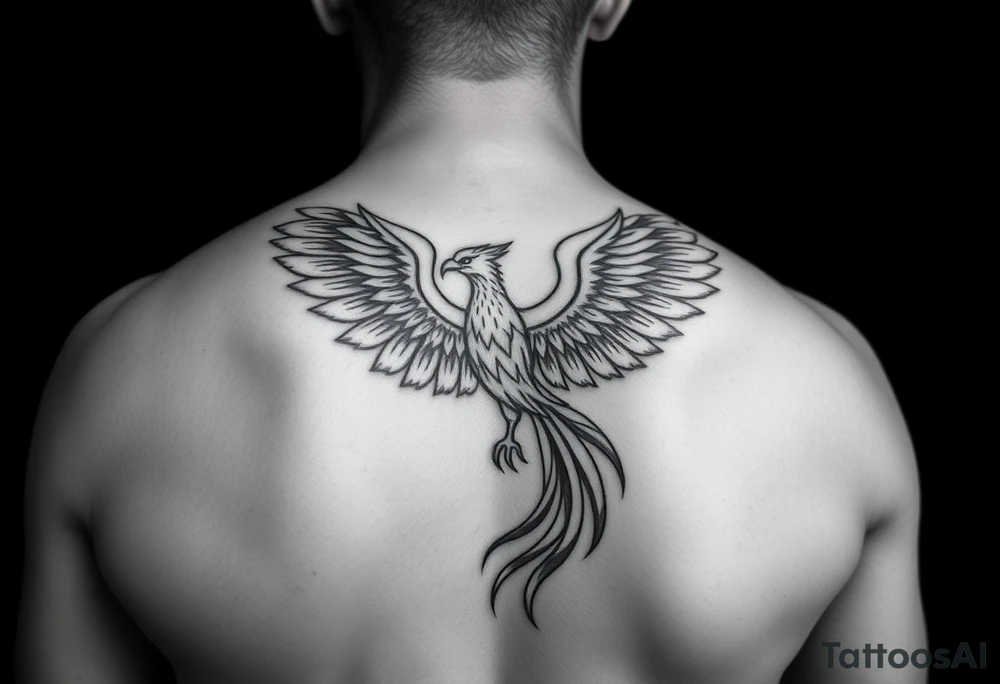 I want a tattoo of a phoenix
 on my calf that goes around the whole leg tattoo idea